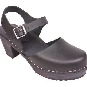 Lotta From Stockholm Highwood Nubuck Leather Mary Jane Style Clogs EU 42
